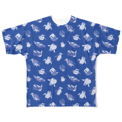 ペンギン柄 All-Over Print T-Shirt