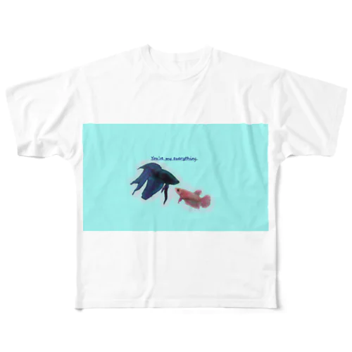 恋する魚たち フルグラフィックTシャツ