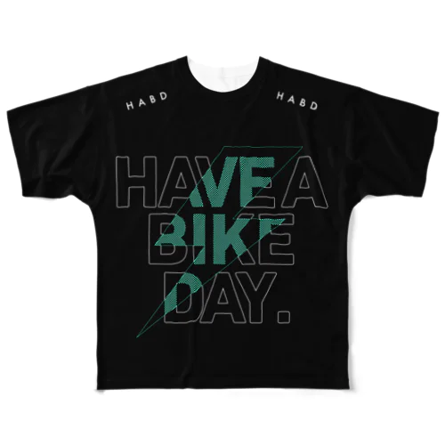 HABD biglogo spark(Black) フルグラフィックTシャツ