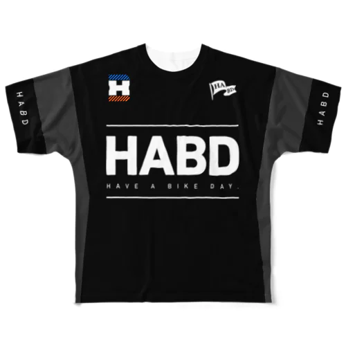 HABDmoto(Black/Gray) フルグラフィックTシャツ