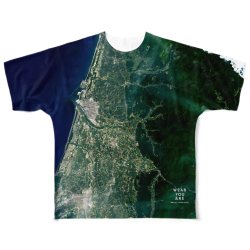 山形県 酒田市 Tシャツ 両面 All-Over Print T-Shirt