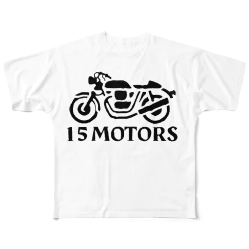 ”15MOTORS” ロゴ小 All-Over Print T-Shirt