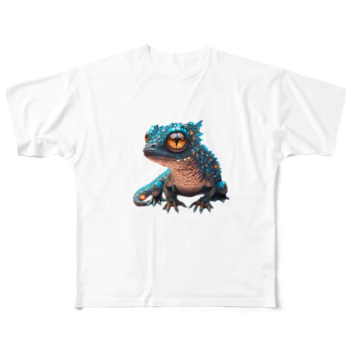Glowing Lizard All-Over Print T-Shirt