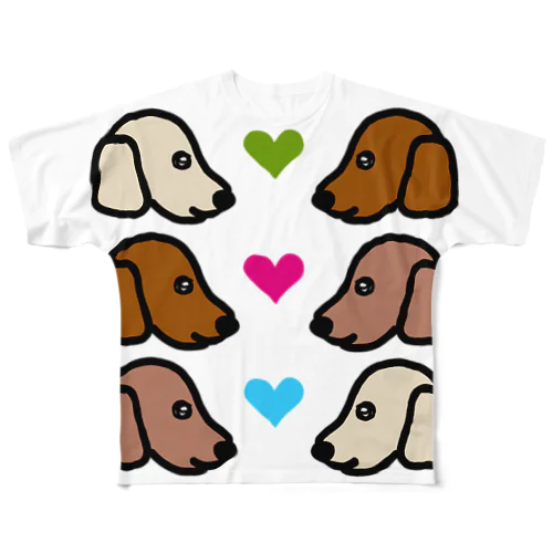 LOVE3 フルグラフィックTシャツ
