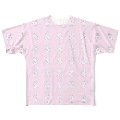 うさぎ フルグラフィックTシャツ