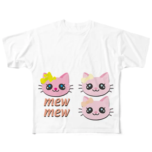 こねこのミューミュー All-Over Print T-Shirt