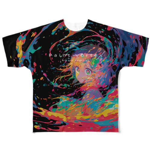 Paint vortex フルグラフィックTシャツ