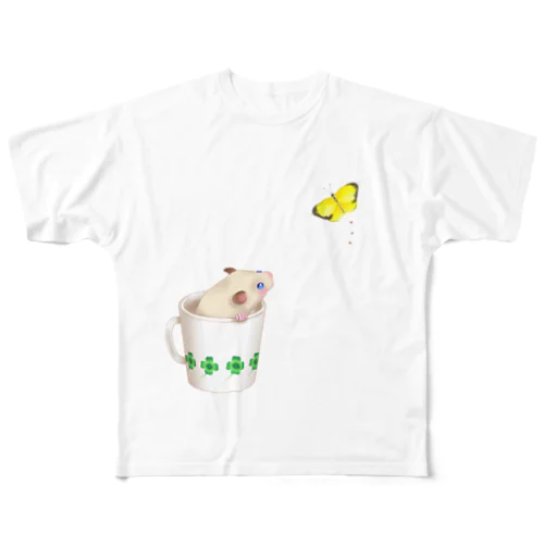 今日ものんびり。きんハムちゃん All-Over Print T-Shirt