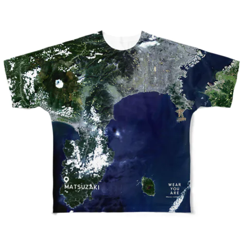 静岡県 賀茂郡 Tシャツ 両面 All-Over Print T-Shirt