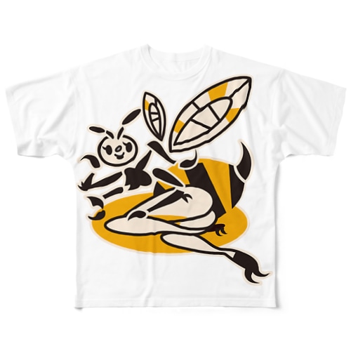 蜂ガール All-Over Print T-Shirt