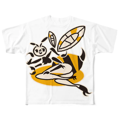 蜂ガール フルグラフィックTシャツ