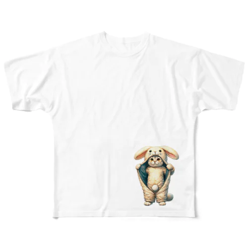 ウサギのシッポ All-Over Print T-Shirt