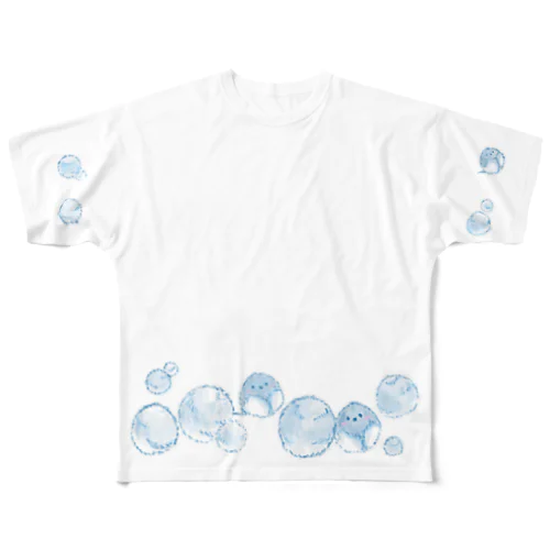 つぴつぴシジュウカラ もふもふ All-Over Print T-Shirt