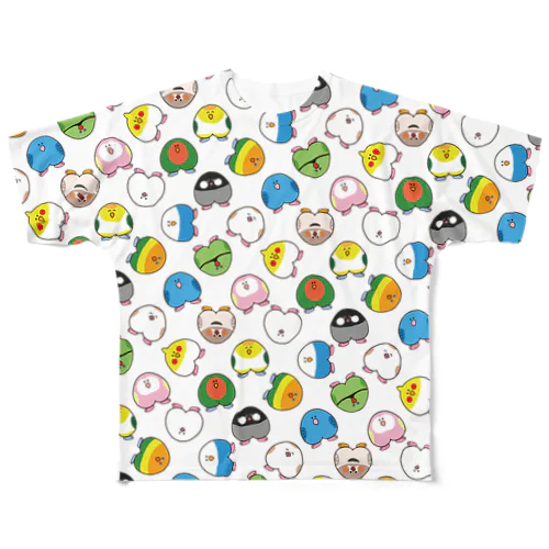 おしりピー(フルグラフィックTシャツ) All-Over Print T-Shirt