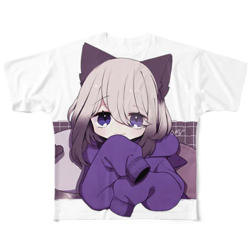 シャム猫少年 フルグラフィックTシャツ