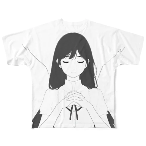 天使ガールＴシャツ フルグラフィックTシャツ