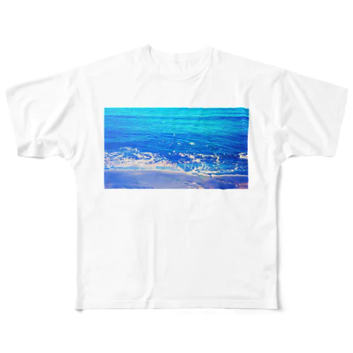 Bule ripple All-Over Print T-Shirt