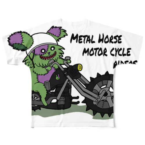 METAL HORSE 緑モンスター フルグラフィックTシャツ