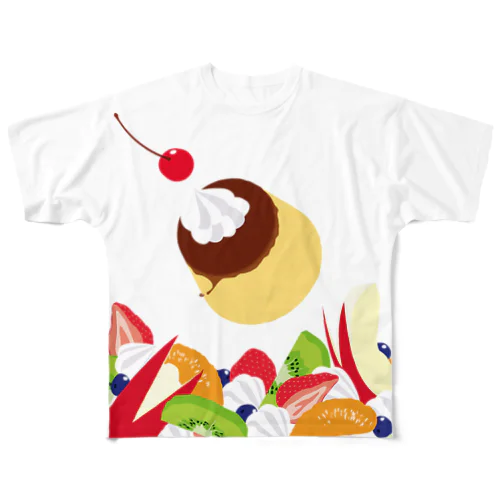 フォーリングプリンアラモード All-Over Print T-Shirt