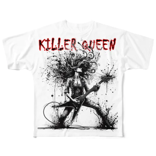 guitar女子(KILLER　 QUEEN) All-Over Print T-Shirt