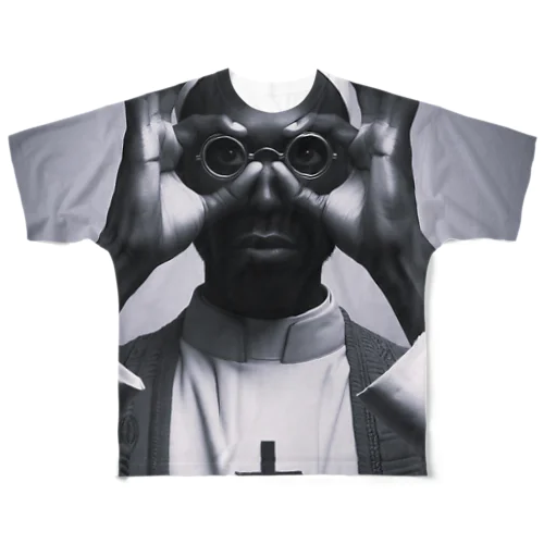 神父 フルグラフィックTシャツ