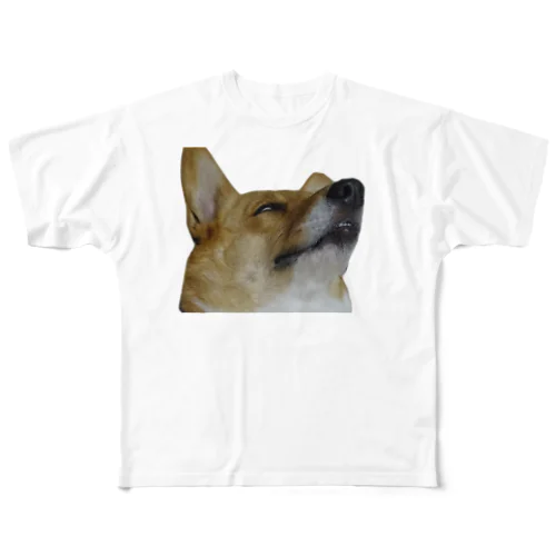 犬の寝顔 フルグラフィックTシャツ