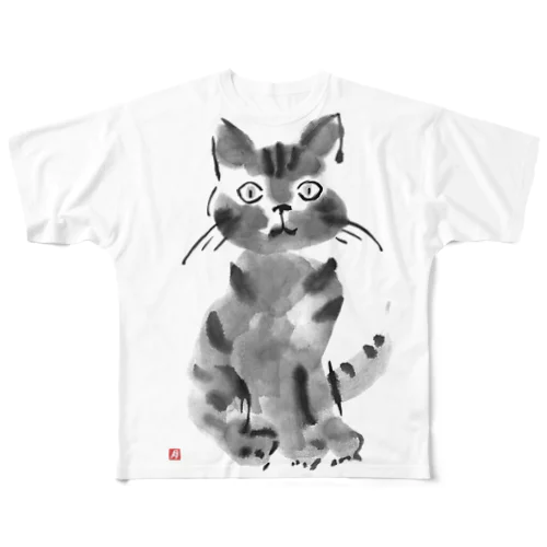 ネコsumi-neko All-Over Print T-Shirt