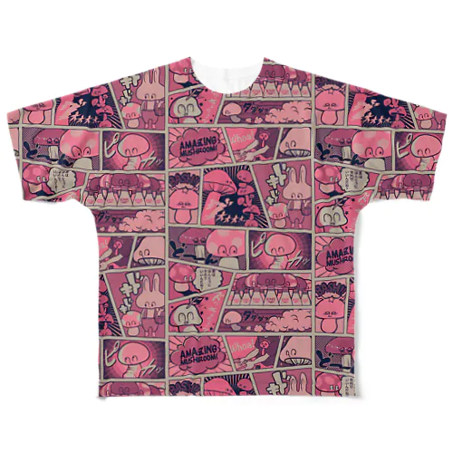 amazingきのこ All-Over Print T-Shirt