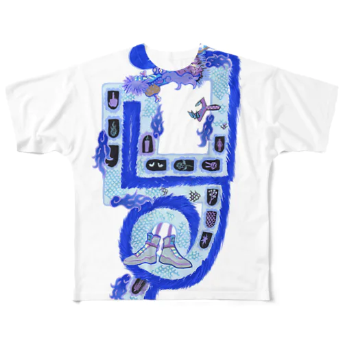 ビジュアルヤバい龍♪ All-Over Print T-Shirt