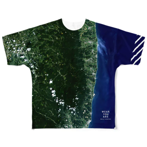 福島県 双葉郡 Tシャツ 両面 All-Over Print T-Shirt