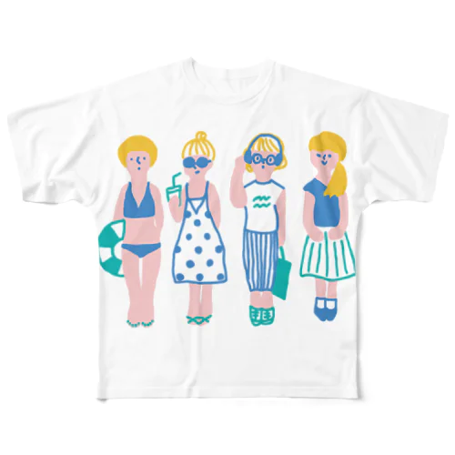 夏ガールズ フルグラフィックTシャツ