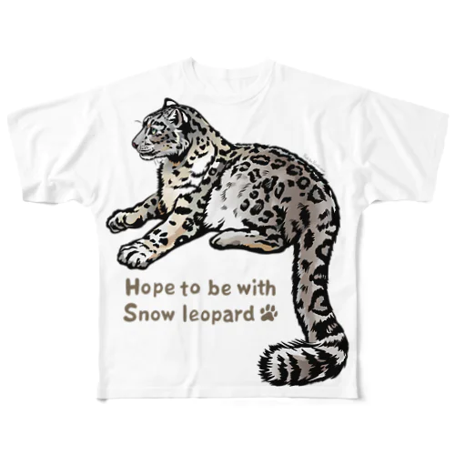 リクエストSnow leopard＊ユキヒョウ フルグラフィックTシャツ