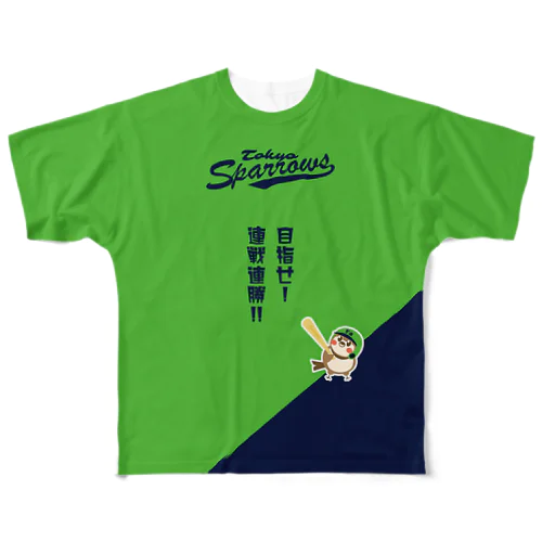 東京Sparrows All-Over Print T-Shirt