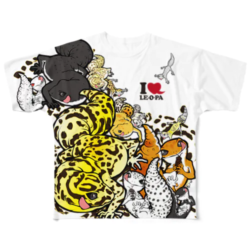 レオパ両面 All-Over Print T-Shirt