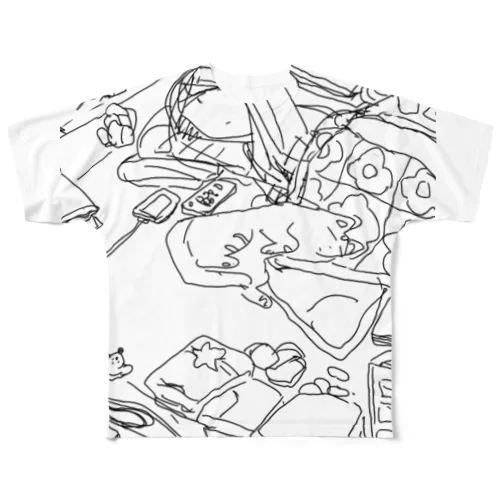 嘘の日常の絵 フルグラフィックTシャツ