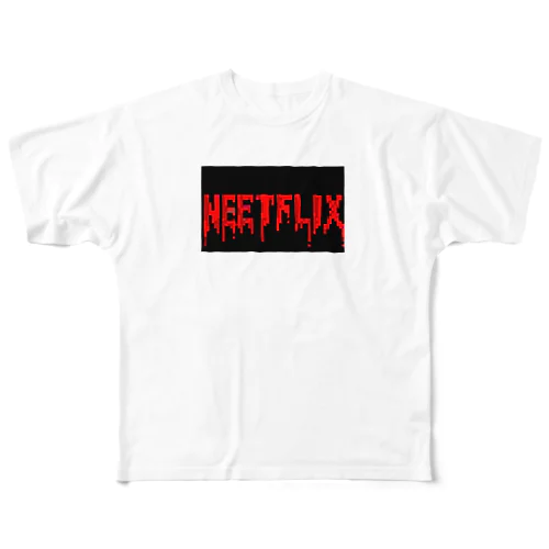 NEETFLIX LOGO-3 フルグラフィックTシャツ