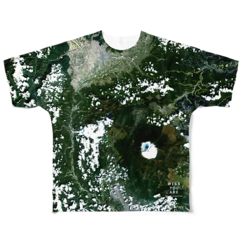 山梨県 南都留郡 Tシャツ 両面 All-Over Print T-Shirt