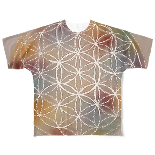 flower of life      - ０１ - フルグラフィックTシャツ