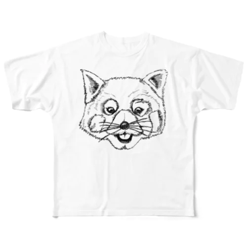 肉筆レッサーくん All-Over Print T-Shirt