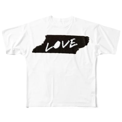 LOVE×マスキングテープ フルグラフィックTシャツ