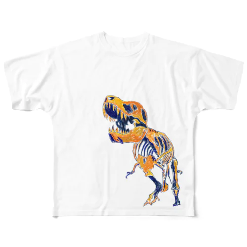 ティラノサウルス フルグラフィックTシャツ