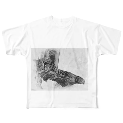 ネコ😼 フルグラフィックTシャツ