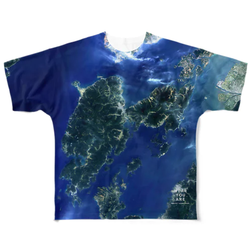 熊本県 天草市 Tシャツ 両面 All-Over Print T-Shirt