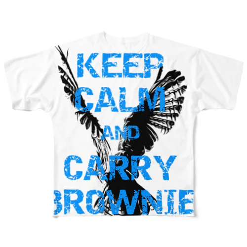 KEEP CALM AND CARRY BROWNIE All-Over Print T-Shirt