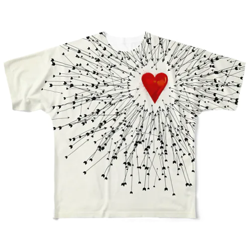 Heart&Arrows All-Over Print T-Shirt