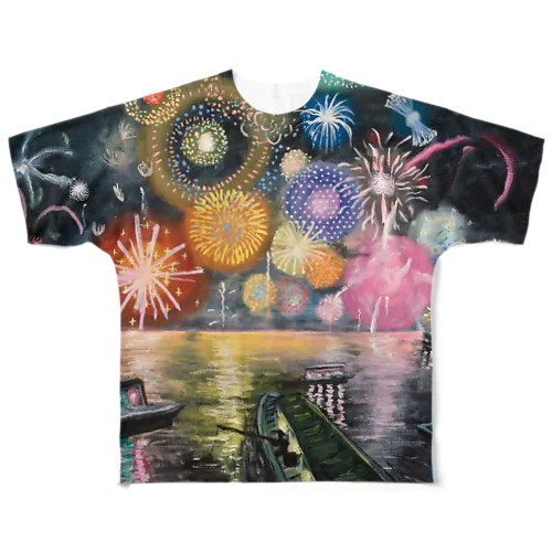 花火 All-Over Print T-Shirt