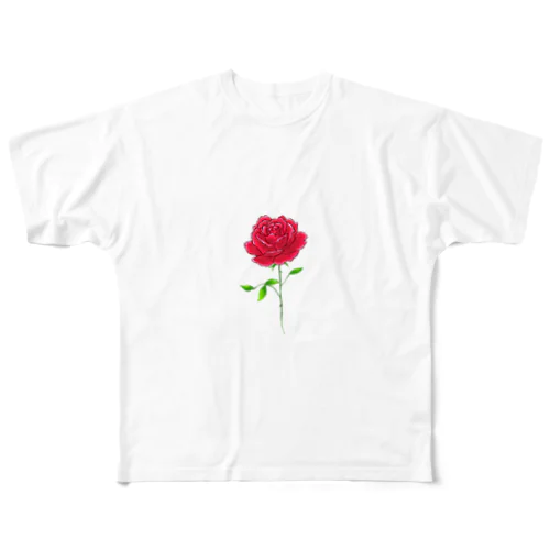 バラ All-Over Print T-Shirt