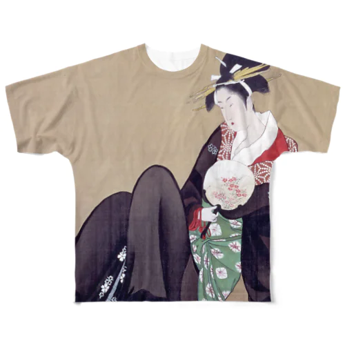 納涼美人図 All-Over Print T-Shirt