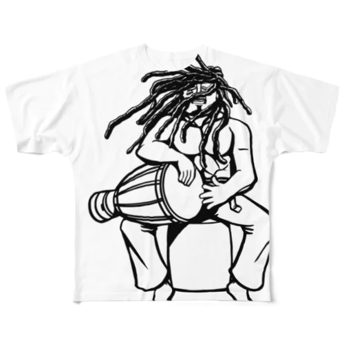 Rasta Man Vinyl Tシャツ All-Over Print T-Shirt