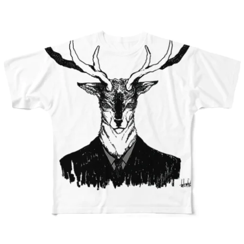 鹿Tシャツ2020 フルグラフィックTシャツ